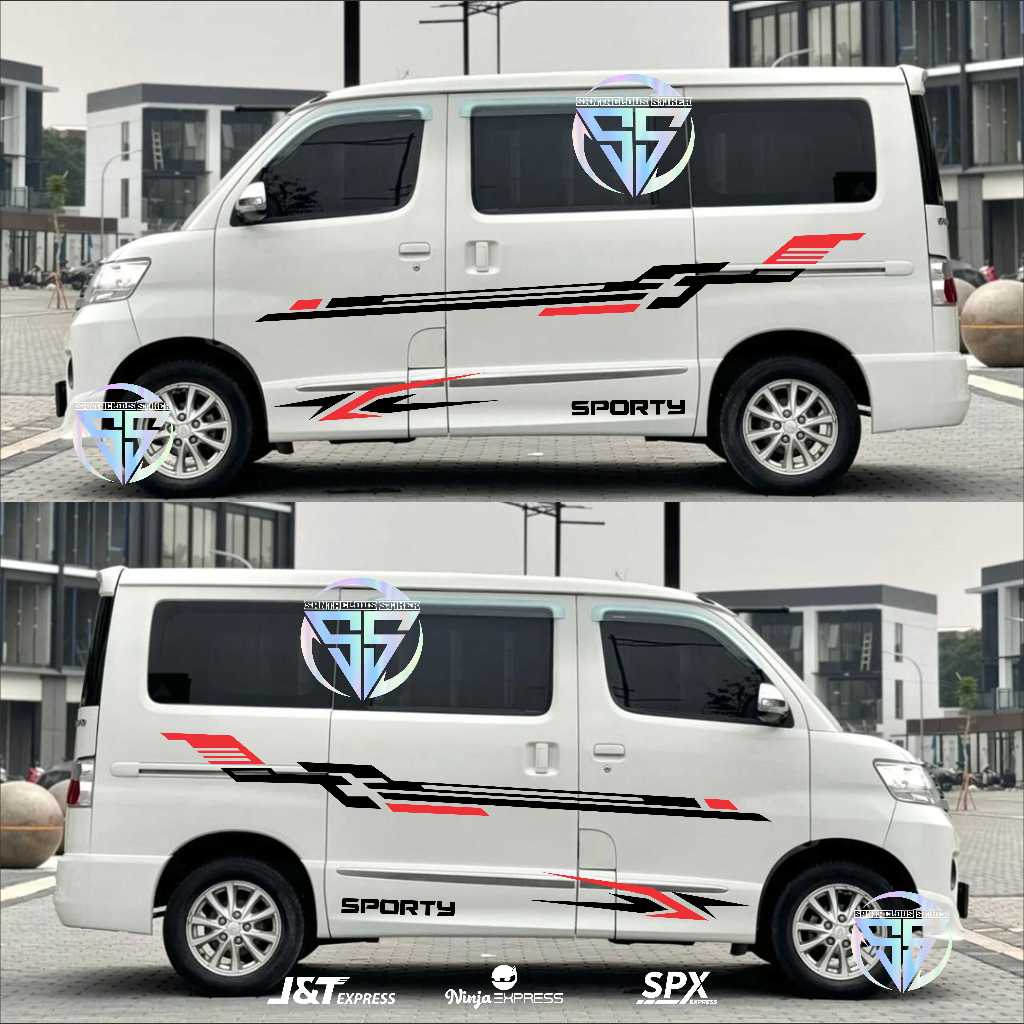 Stiker mobil daihatsu luxio stiker cutting mobil apv murah terlaris