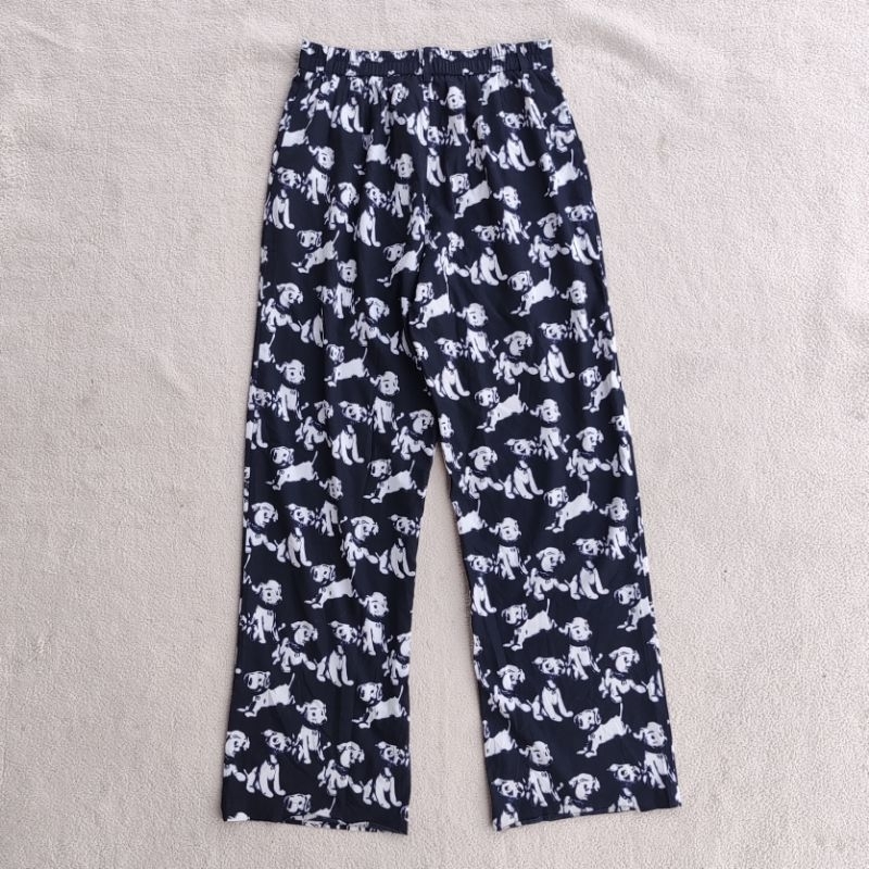 Celine Hedi Slimane Dog Print Straight Pants