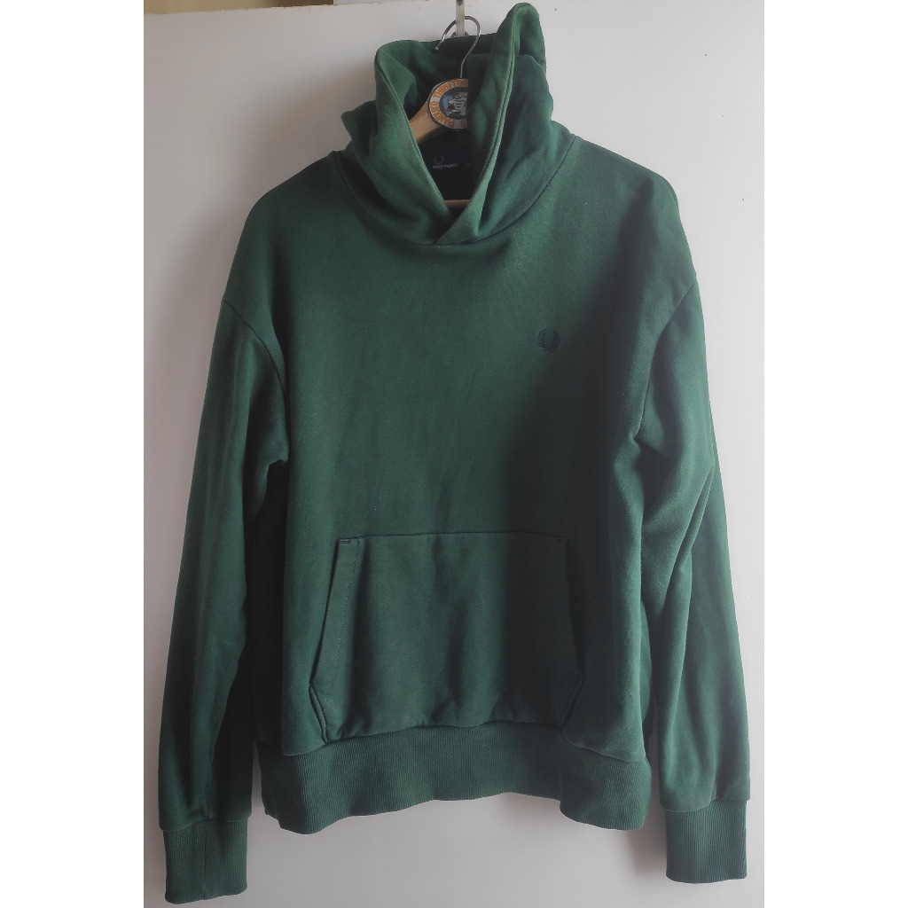 FRED PERRY Green Hoodie Jaket Hodie Hodi Original