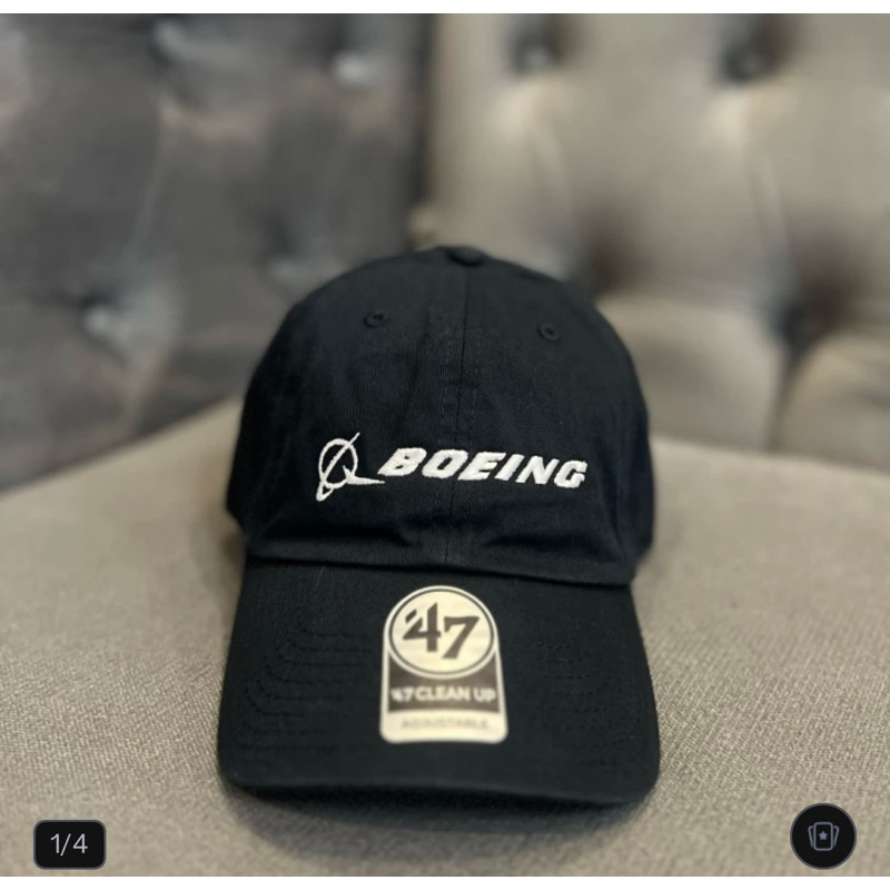 '47 Boeing Signature Logo Clean Up Hat (Topi Original Boeing dari The Boeing Store)