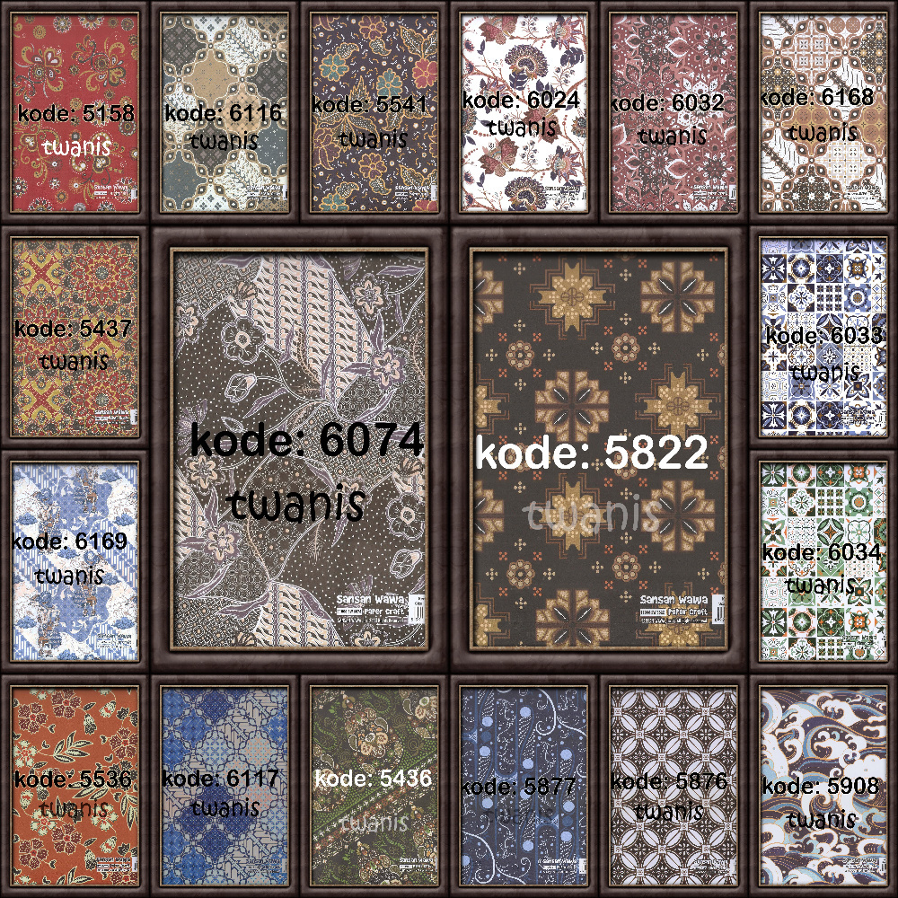 

Kertas Kado Batik SANWA isi 40 lembar bisa piliih motif