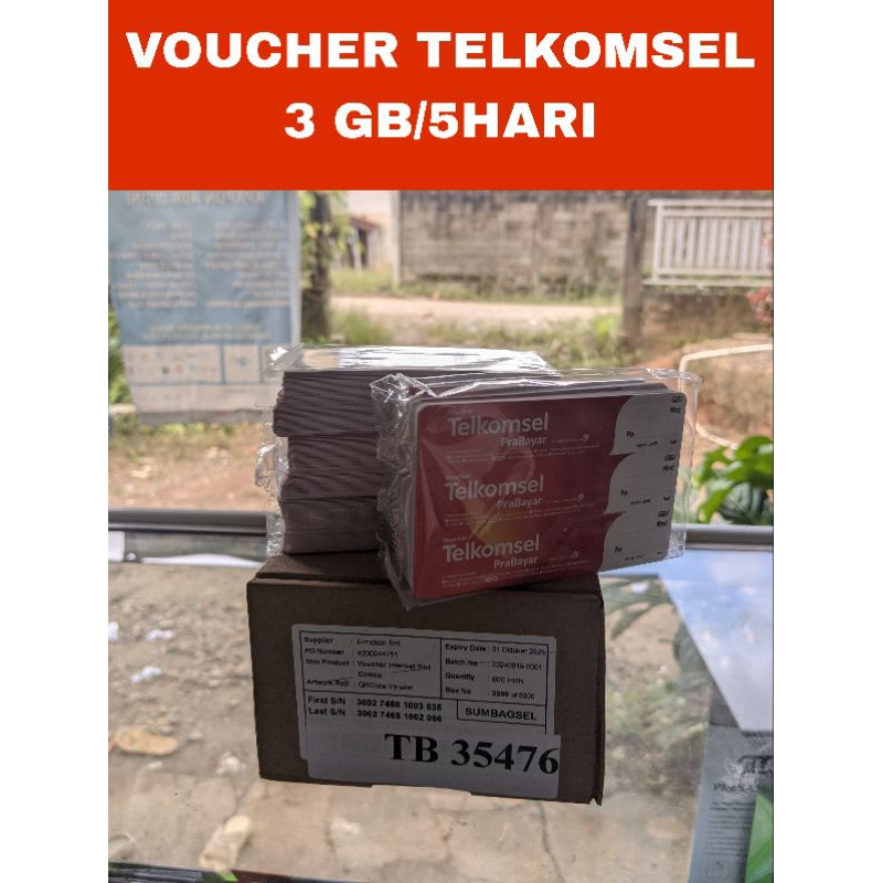 voucher gosok telkomsel sumbagsel 3Gb