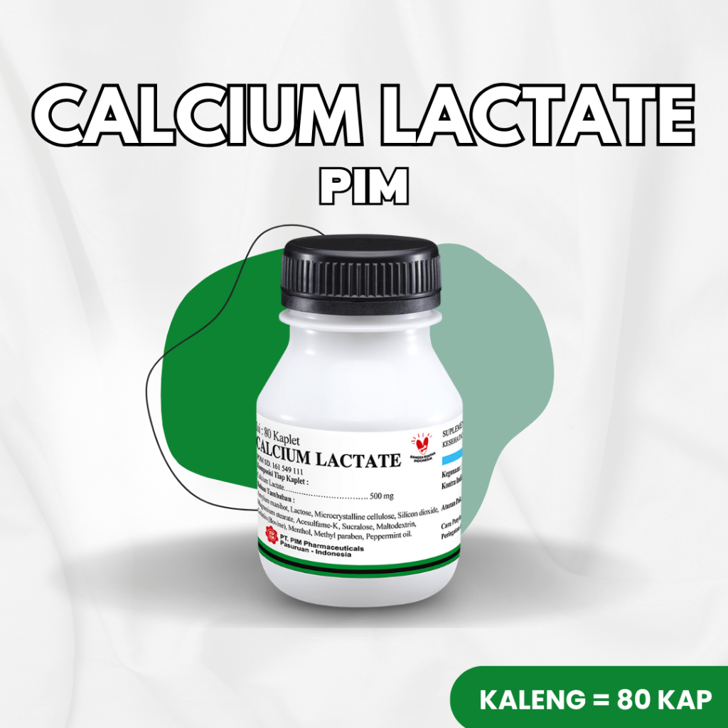 Calcium Lactate PIM Kaleng  80 Kaplet