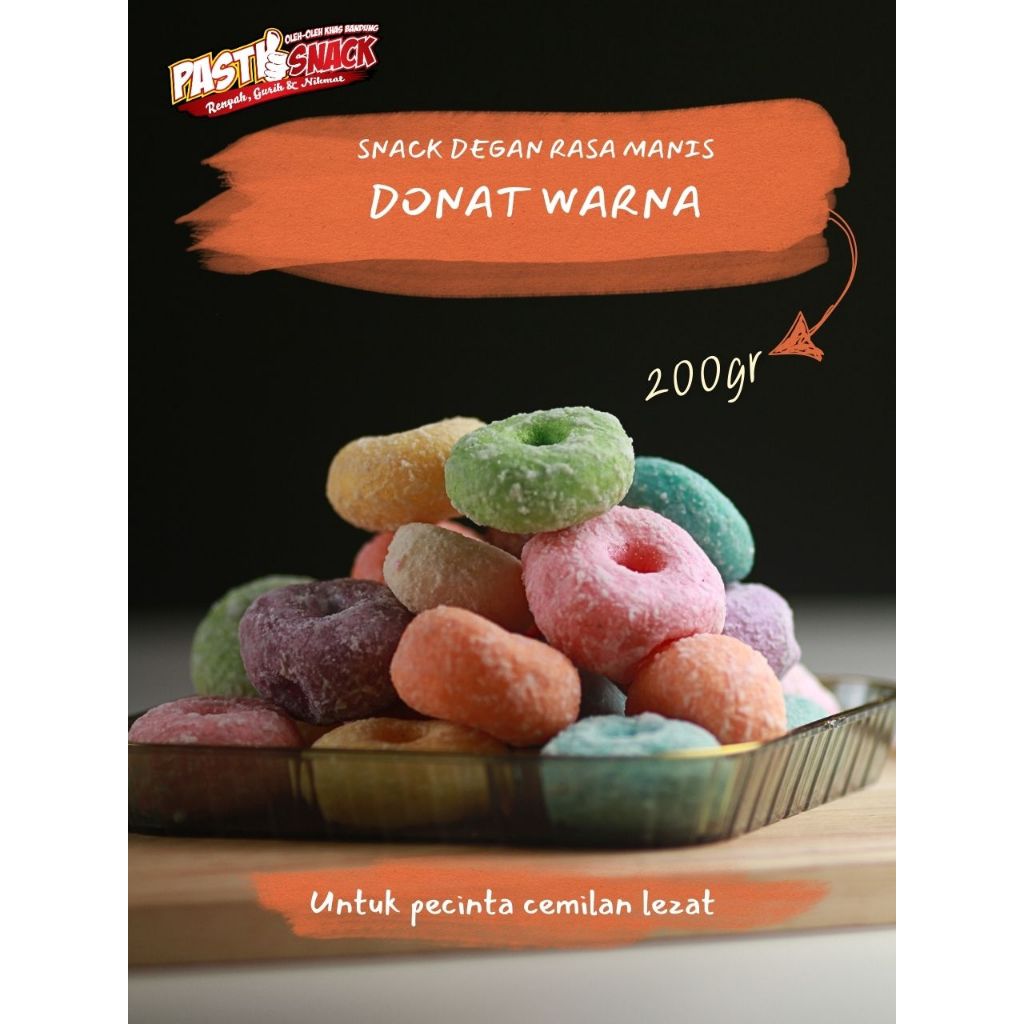 

DONAT PELANGI | DONAT WARNA 200GR