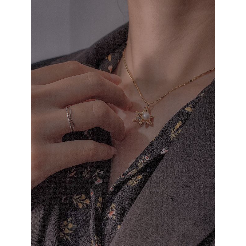 Kalung Bintang Laut-Perhiasan Mutiara Lombok/Kalung Mutiara Lombok Asli/Kalung Mutiara Tawar Asli