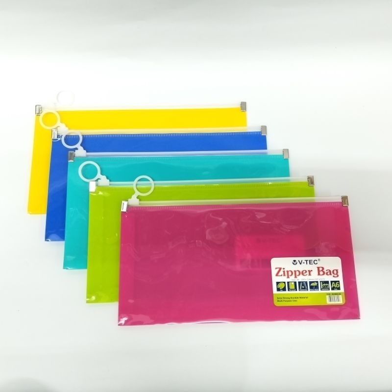 

V-tec Zipper Bag ZB 8005 Ukuran A6 Warna