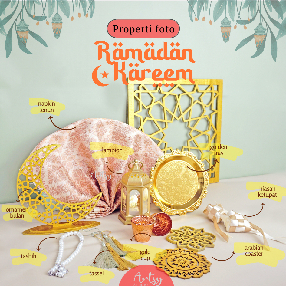 ARTSY STUDIO - Napkin Tenun Properti Foto Ramadhan Idul FITRI