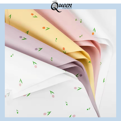 

20 LEMBAR Kertas Buket Bunga Flower Wrapping Tulip Cellophane Waterproof 6179