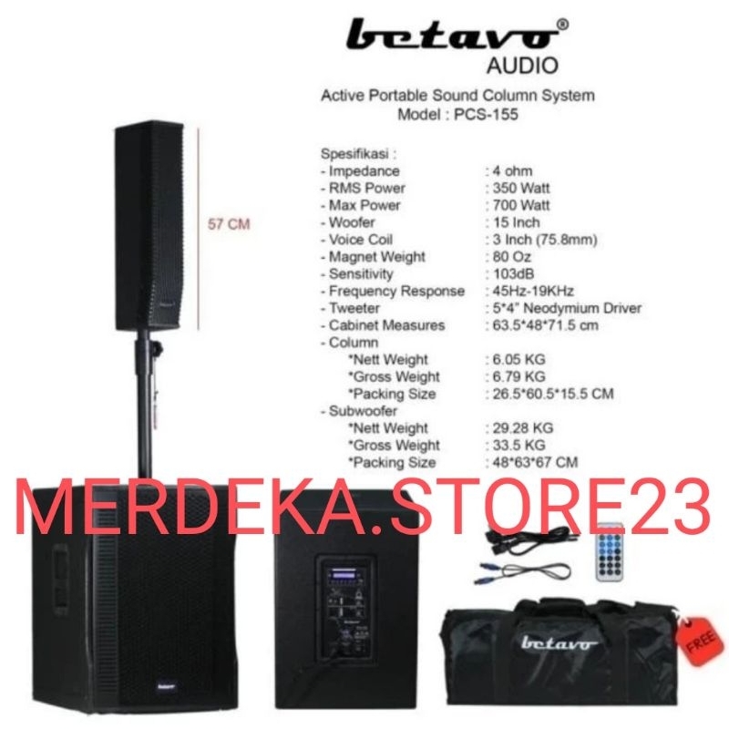 NEW Speaker Active Satelite 15 Inch Column BETAVO PCS155 | BETAVO PCS 155 | BETAVO PCS-155 Speaker A