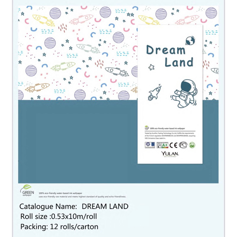 WALLPAPER DINDING ANAK BOYS N GIRLS DREAMLAND 1 roll
