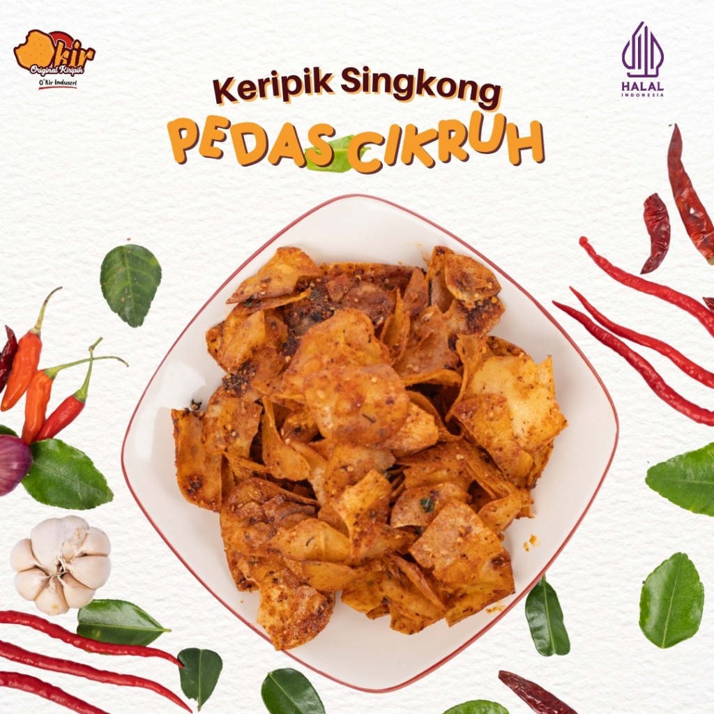 

Keripik Singkong Pedas Cikruh 1kg/500gr/250gr/100gr Original Kiripik (OKIR)