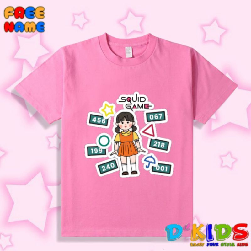 Kaos Anak Squid Game 2 Boneka Penjaga Fashion Baju Anak Squid game 2 Terbaru
