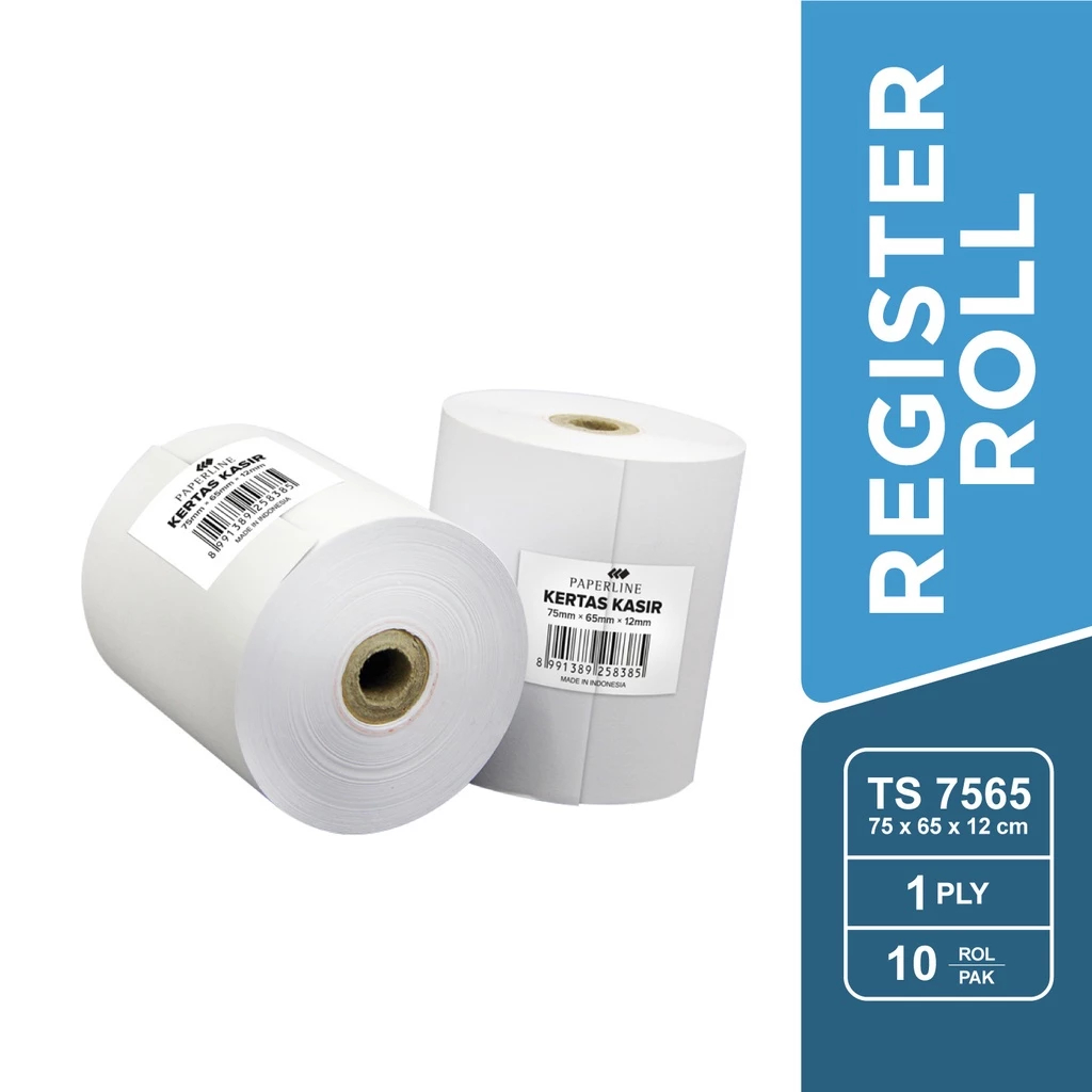 

Kertas Kasir Paperline (Register Roll) 75x65 1Ply