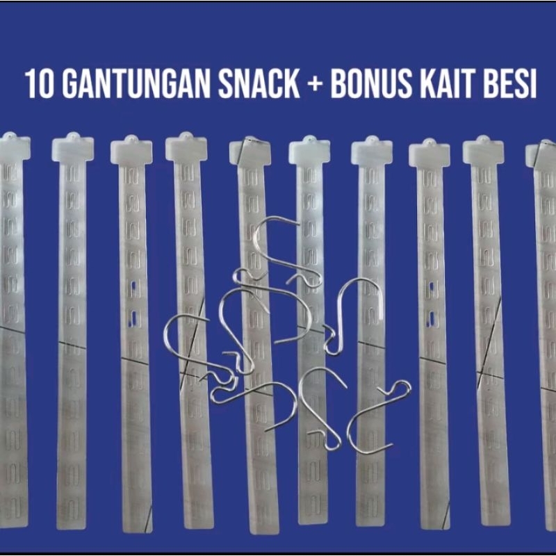 PAKET ISI 10 GANTUNGAN SNACK / GANTUNGAN DISPLAY JUALAN