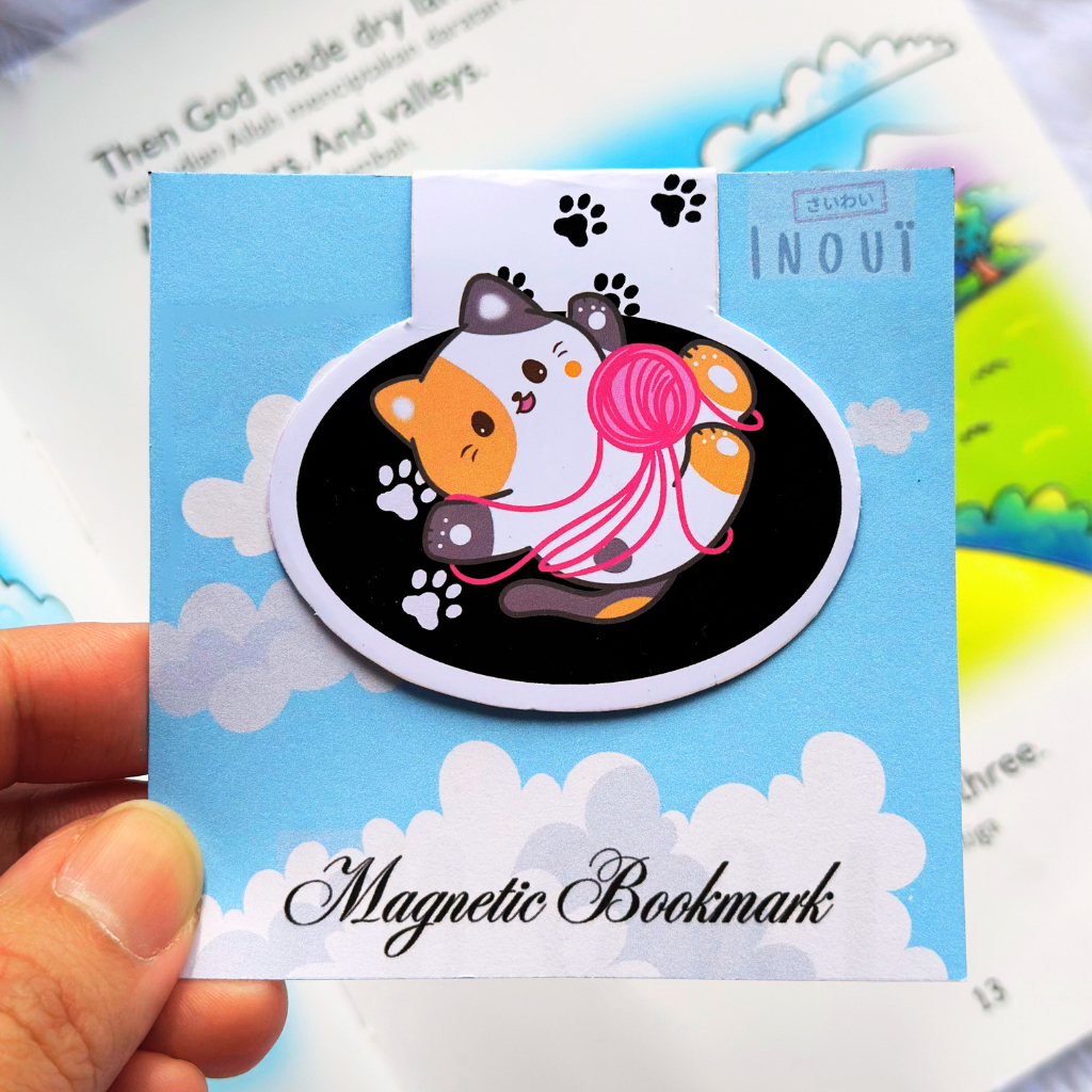 

Magnetic Bookmark Yarn Cat - Pembatas Buku Karakter Kucing Lucu