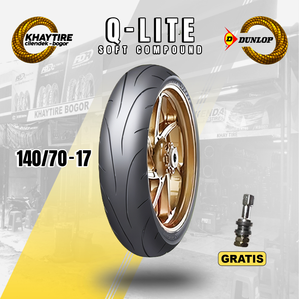 Ban Motor Sport-Supermoto Soft Compound DUNLOP SPORTMAX Q-LITE 140/70 Ring 17 Tubeless