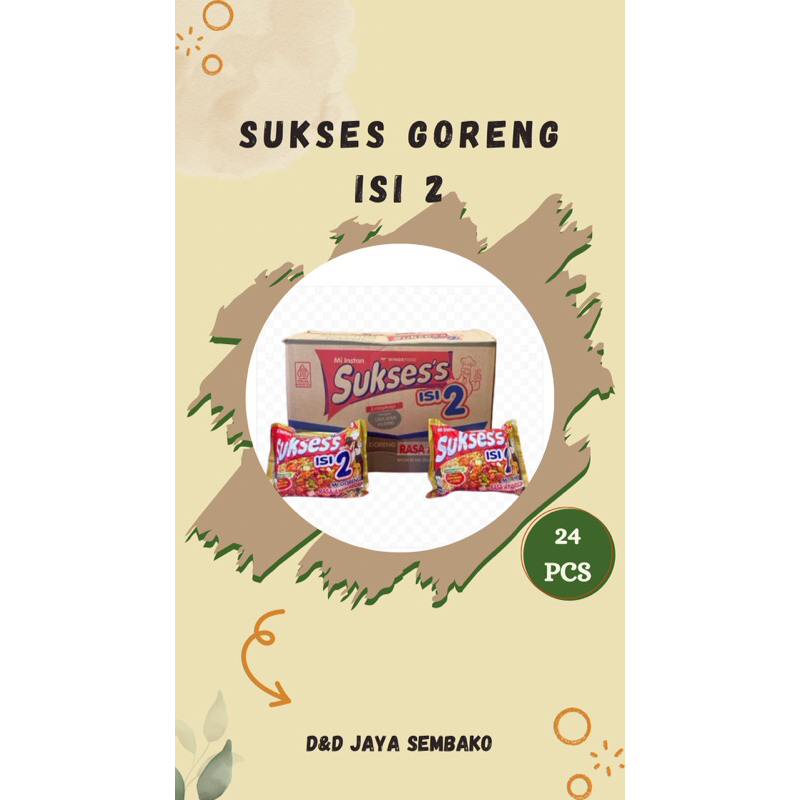 [ 1 Dus isi 24 ] Mie Sukses Goreng Isi 2 Rasa Ayam Kecap