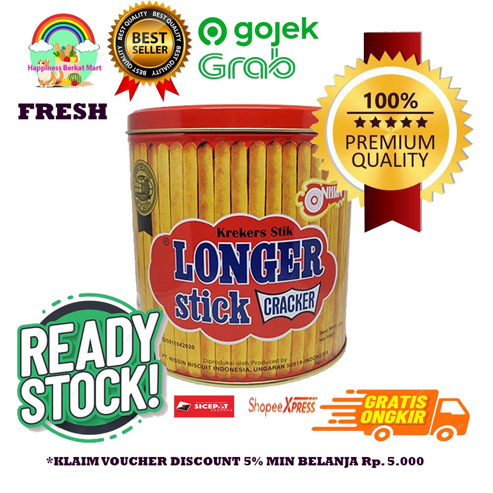 

NISSIN LONGER STICK TIN 500GR - Kue kaleng biskuit kaleng Nissin longer stick Biscuit kaleng Longer stik