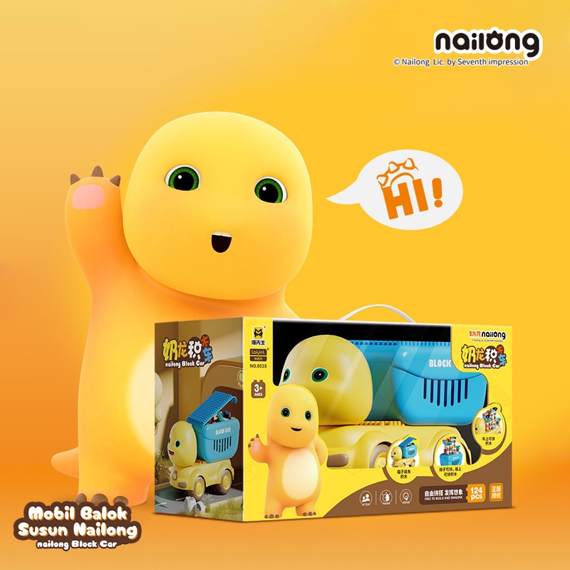 NEW OHSOME MR. MAN NAILONG BUILDING BLOCK CARS 124 PCS / MAINAN BALOK SUSUN DIY NAILONG BENTUK MOBIL