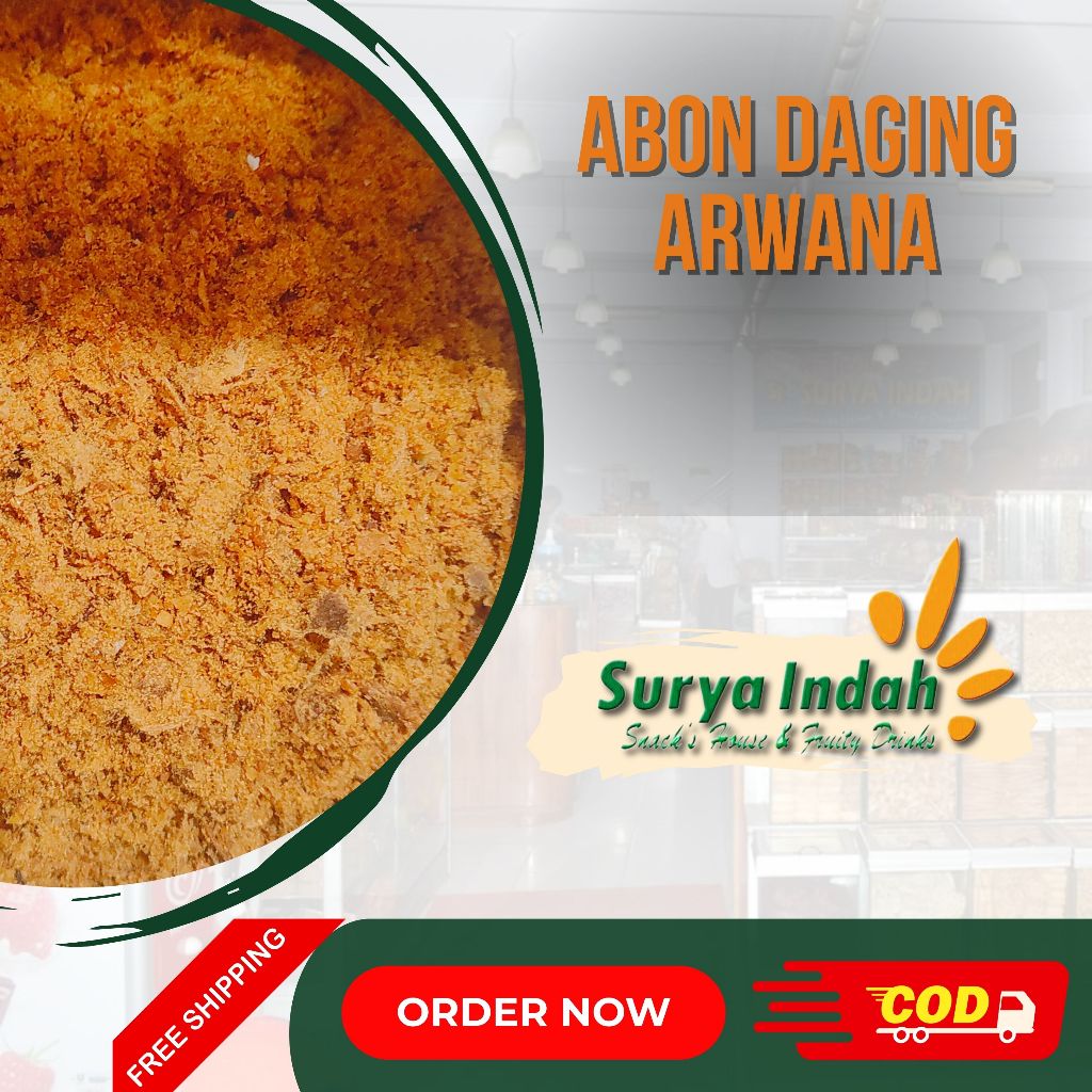 

Abon Daging Arwana 100gr Surya Indah Jombang