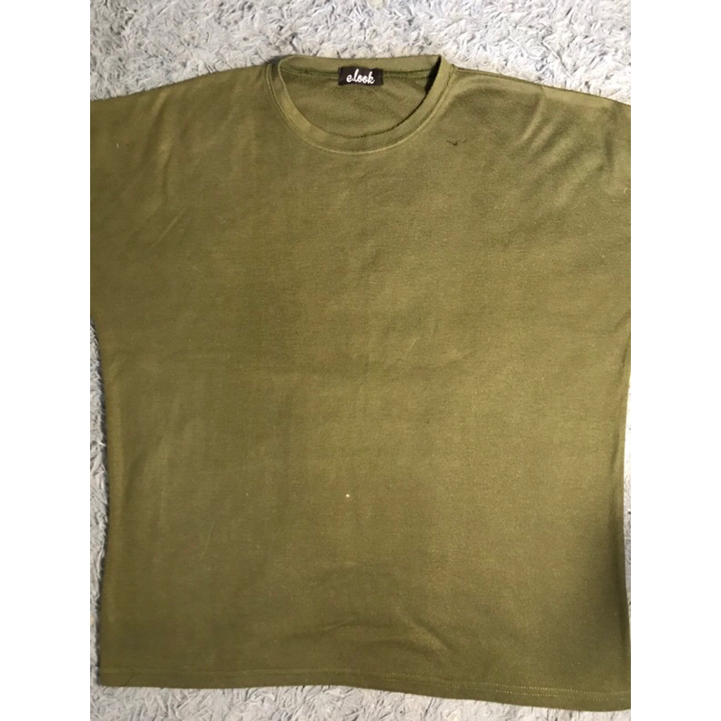 Preloved || Kaos Lengan Panjang Polos Army