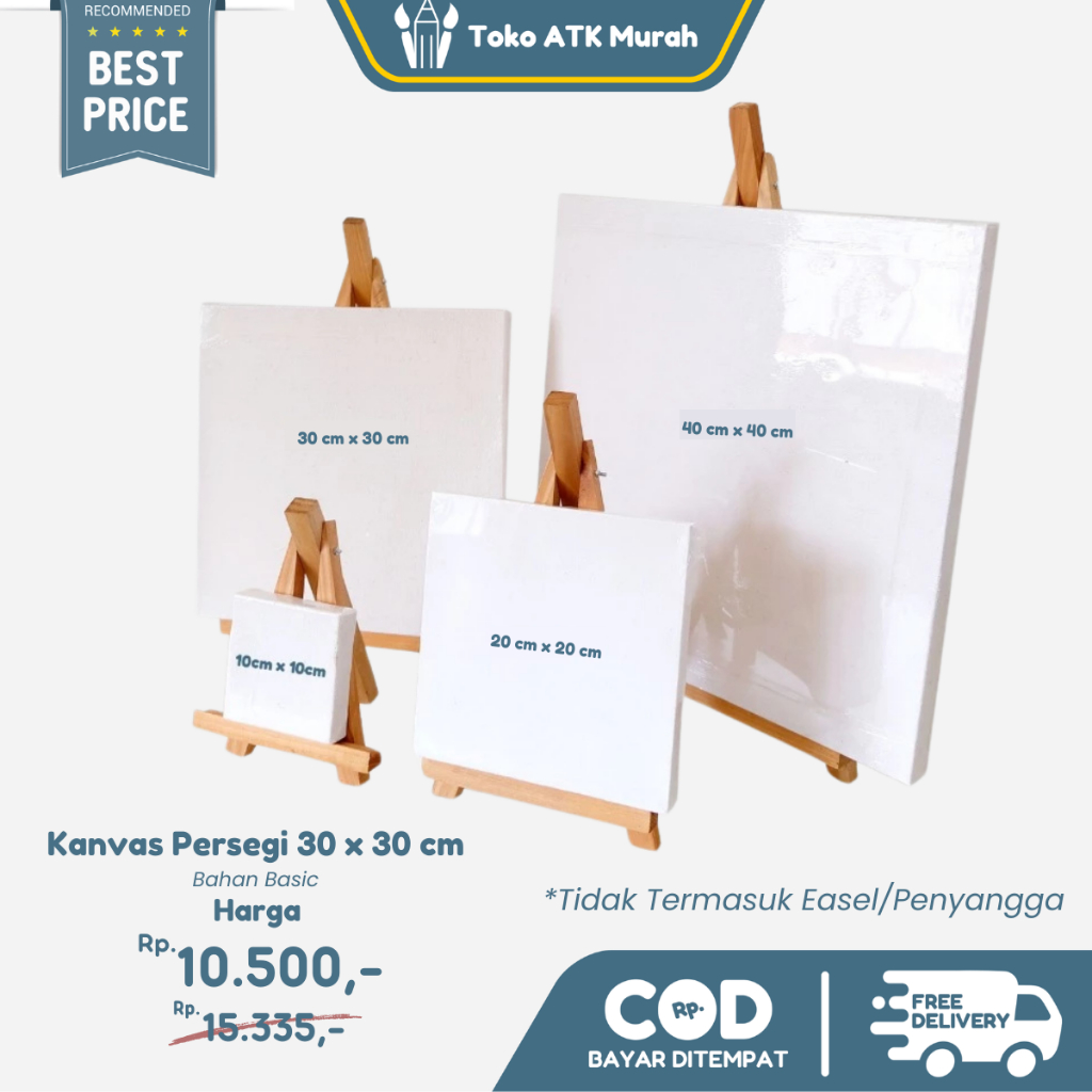 

Kanvas Lukis Basic Persegi 30 x 30 cm - Canvas Board
