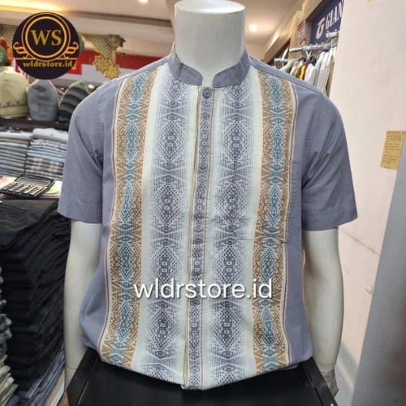baju koko bordir pria brand GIANI GRACIO G71305 007 03 GREY