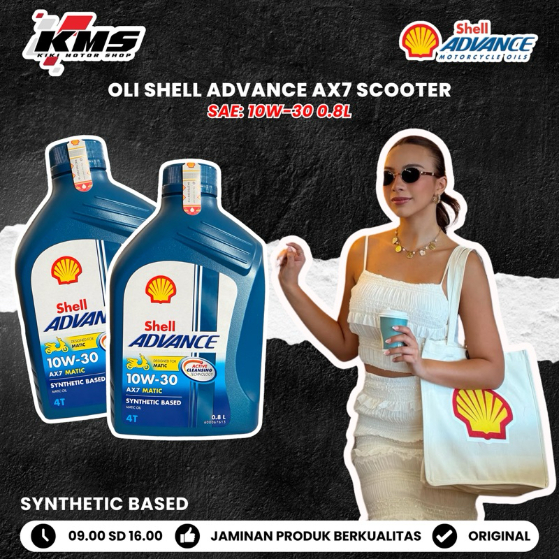 oli Shell Advance AX7 SC 10W30 0,8L motor matic scooter full synthetic ORIGINAL