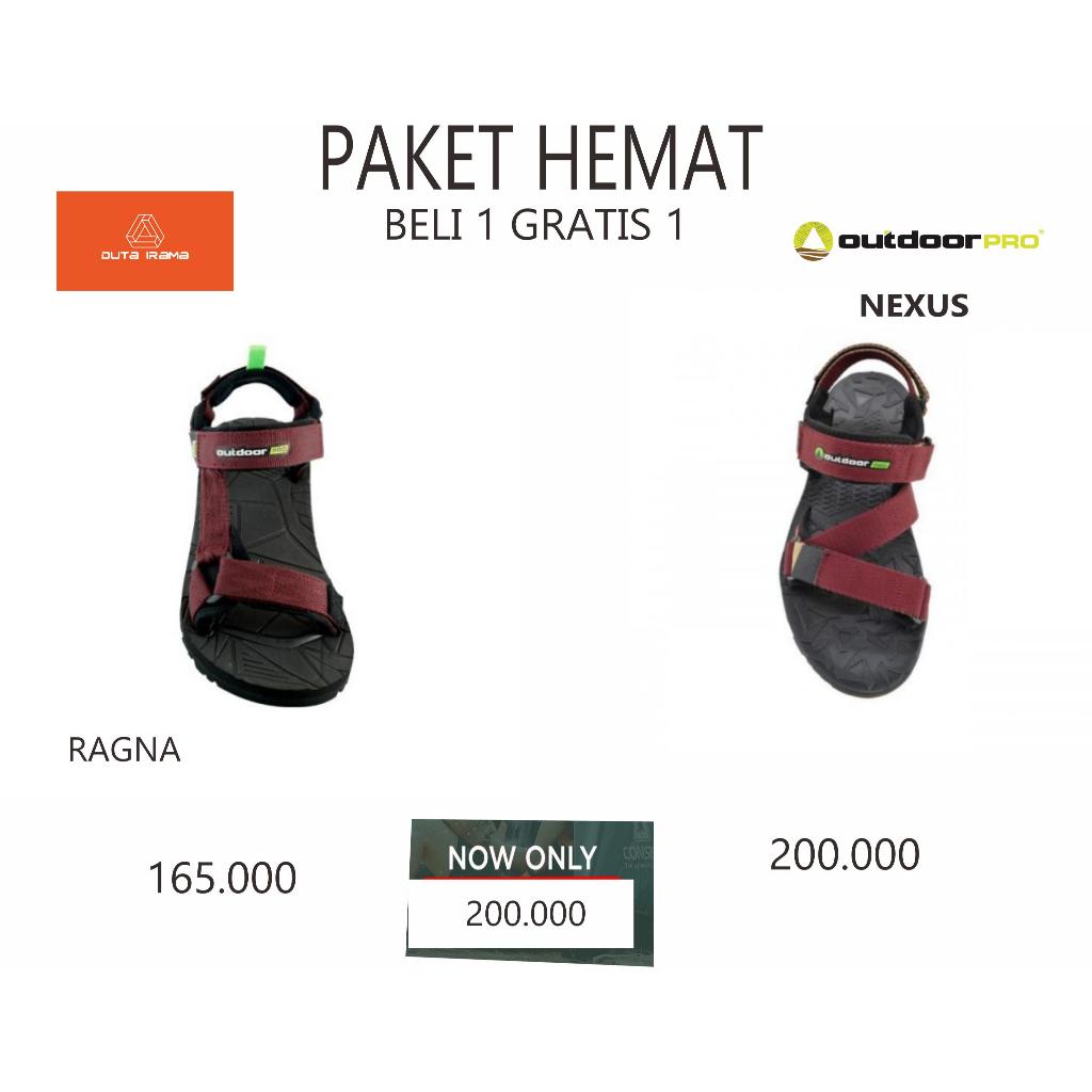 DUTAIRAMA - PAKET HEMAT BELI 1 GRATIS 1 SANDAL OUTDOOR NEXUS + RAGNA