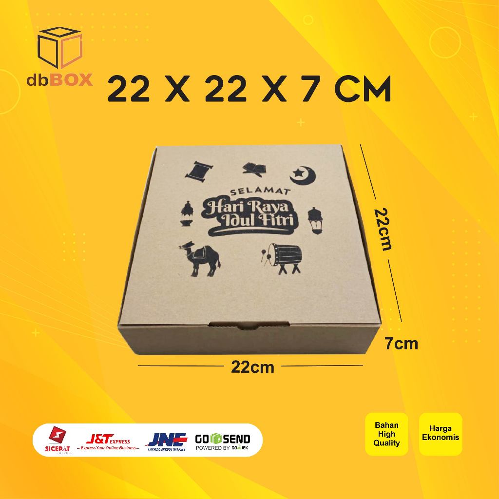 

LOGO IDUL FITRI Kardus 22x22x7 cm --Die Cut dan easy usage—