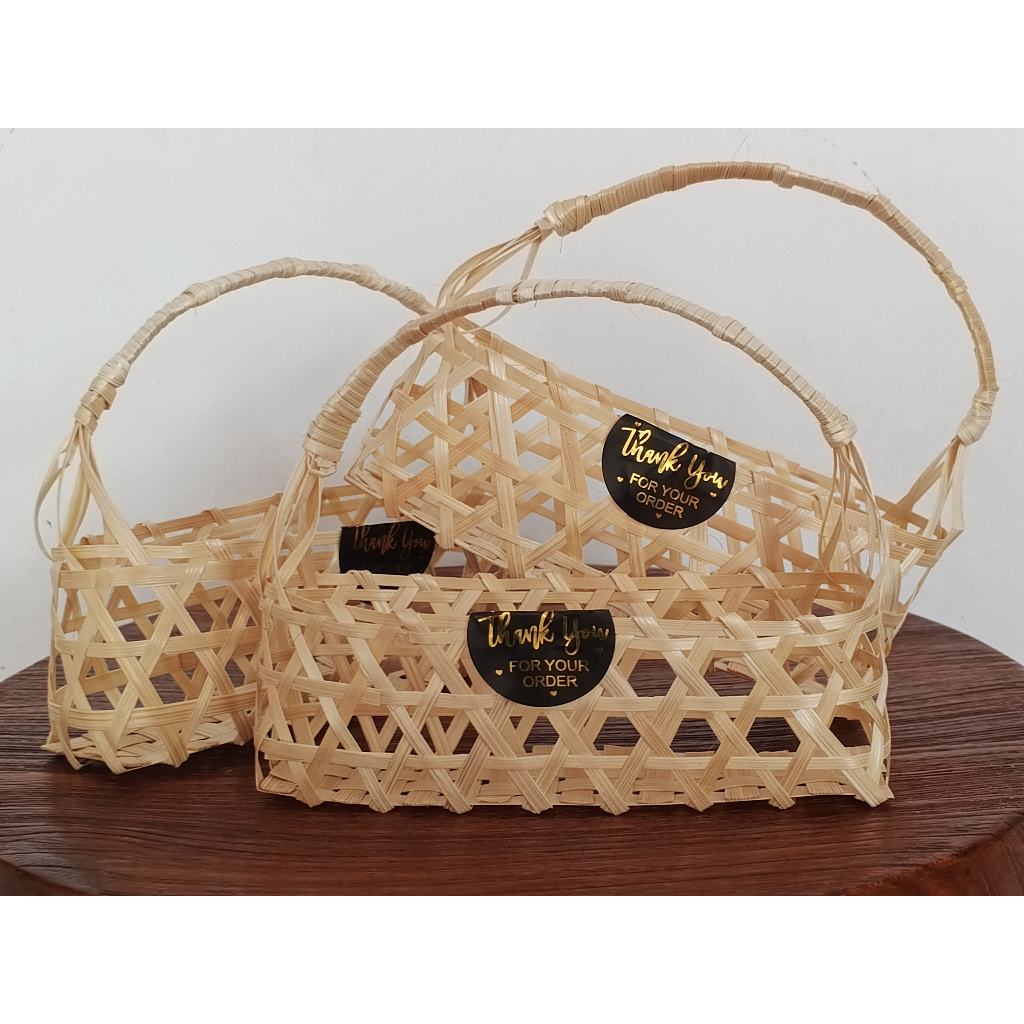Keranjang Hampers Anyaman Bambu