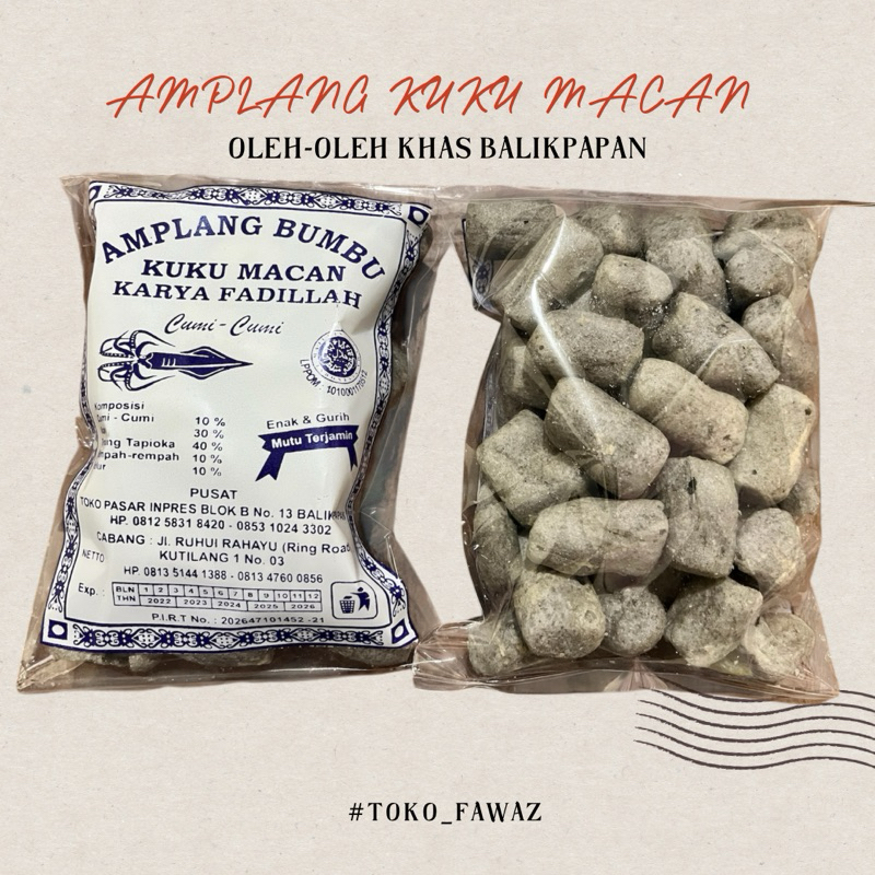 

Amplang Kuku Macan 4 Rasa (tenggiri,bandeng,cumi,pipih) asli balikpapan kaltim