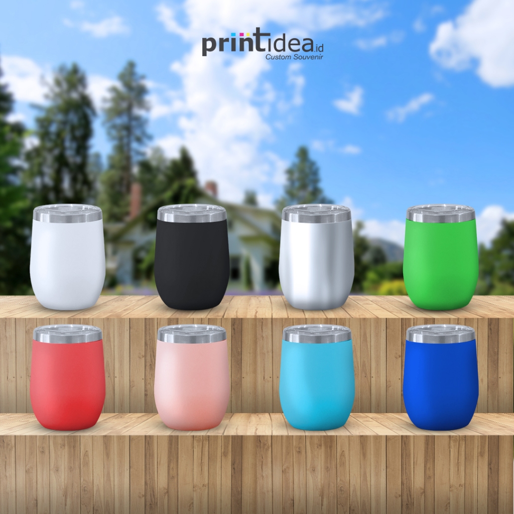 Mug Cupapi Eggshapped Mug Stainless Tahan Panas Dingin Anti Tumpah