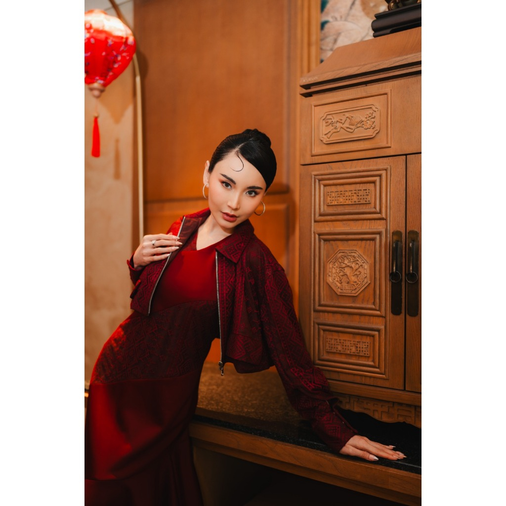 Kimora Set Dress Maroon - Atvezzo Dress