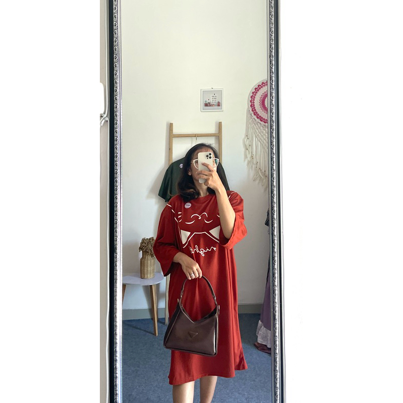 Daster kaos | Long tunik | Dress kaos