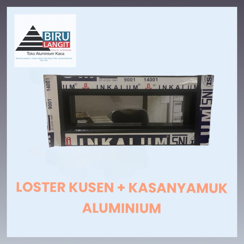 RB LOSTER ALUMINIUM lubang angin + kasa nyamuk parabola anti karat 20 x 60 cm Free dus dan Bubblerap