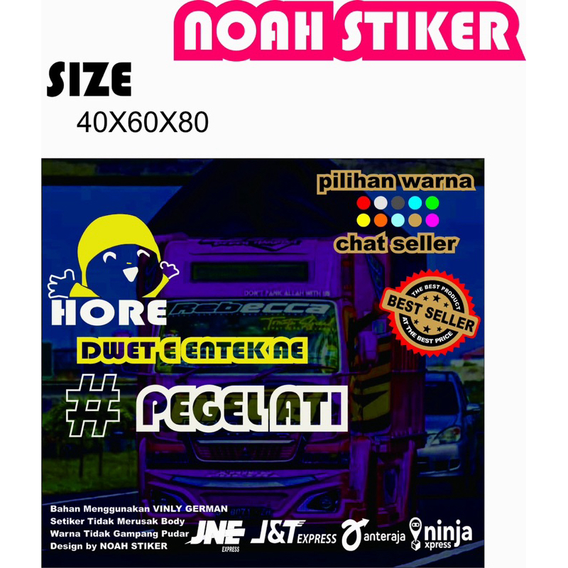 stiker kata2 kaca mobil truk terbaru