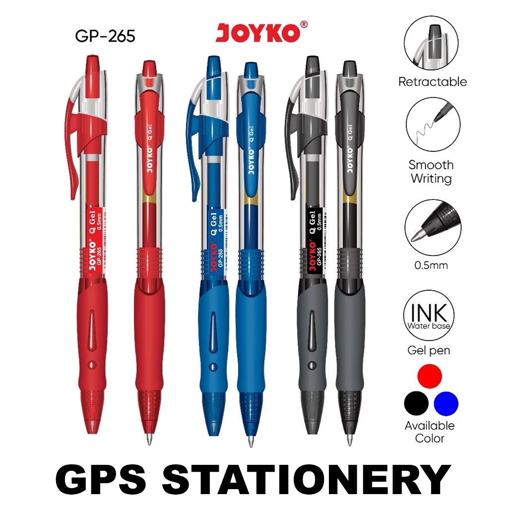 

GEL PEN Pulpen Pena Joyko GP-265 Q Gel 0.5 mm