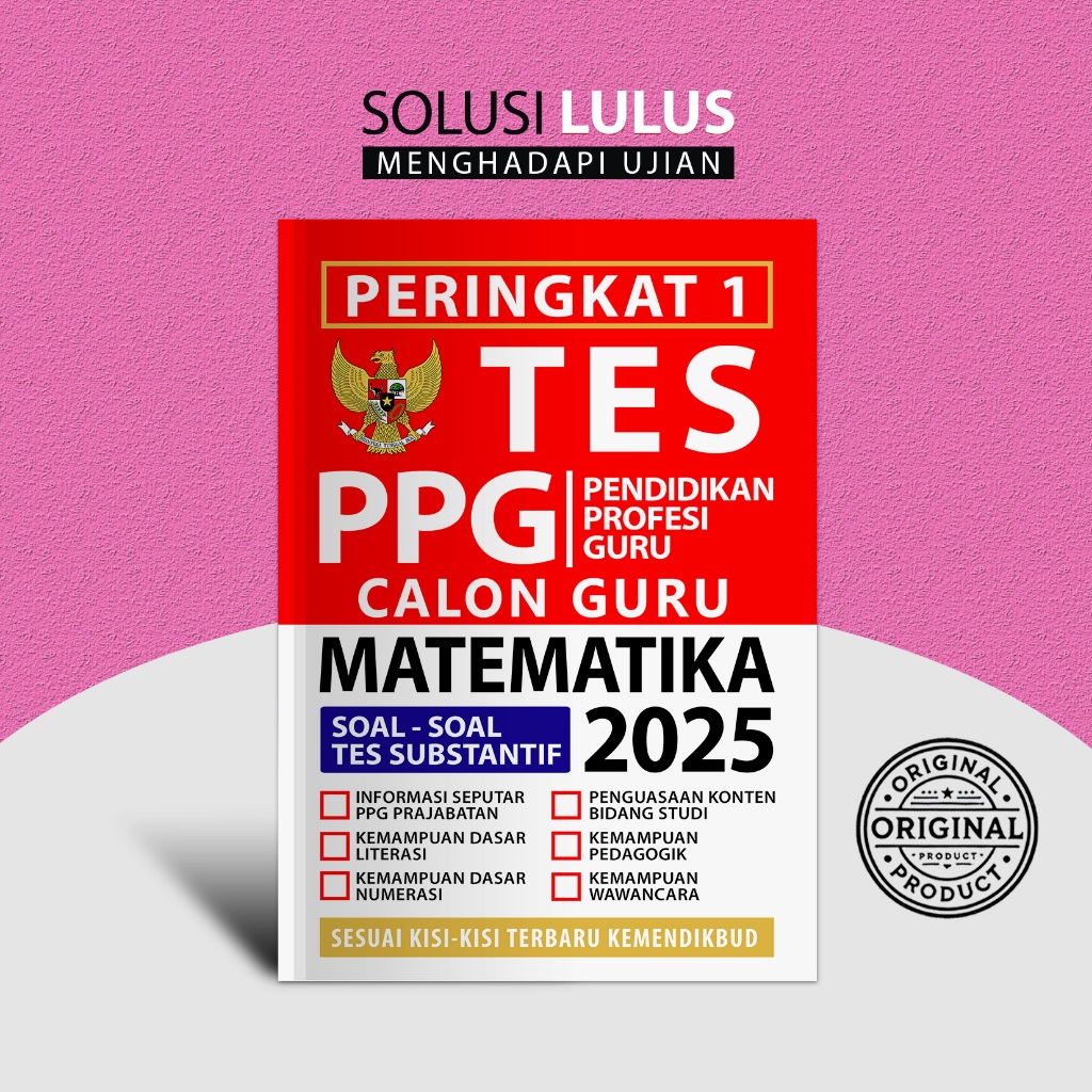 Buku Tes PPG Calon Guru Matematika 2025 - Buku PPG Prajabatan 2025