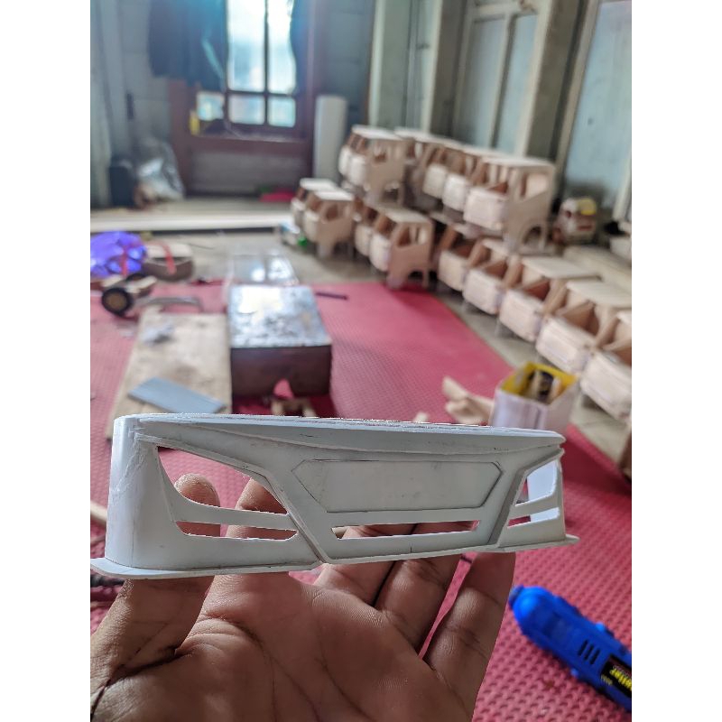 bemper patriot miniatur truk skala1:12