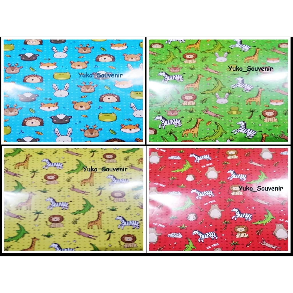 

Kertas Kado Binatang Hutan Glossy Kertas kado Kiky Glossy Gambar Binatang Lucu Kertas Kado Animal Tebal