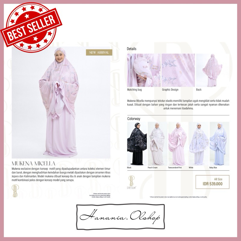DISKON RABBANI - NEW ARRIVAL Mukena Micella Rabbani | mukena motif rabbani | mukena rabbani | mukena