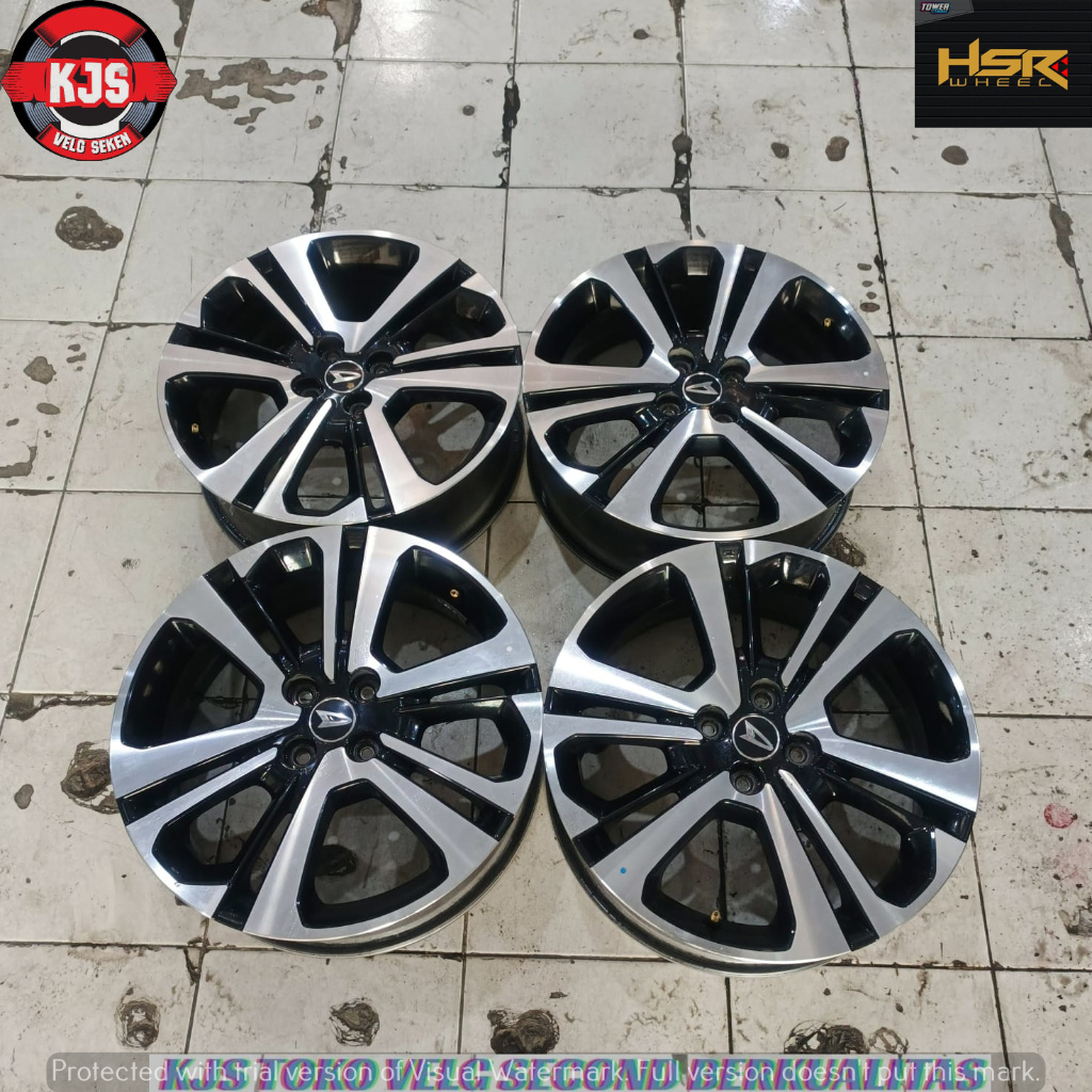 VELG RACING SECOND MODEL OEM ROCKY RING 17 LEBAR 6 RATA LOBANG BAUT 4X100 OFFSET 40 WARNA BLACK POLI