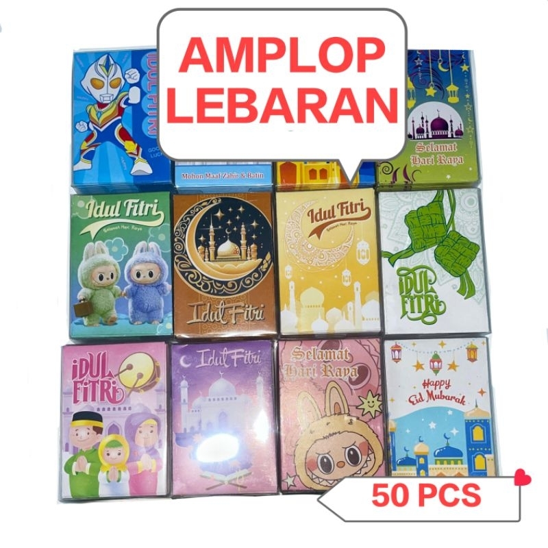 

GROSIR AMPLOP LEBARAN MIKA ISI 50 LEMBAR / ANGPAO THR HARI RAYA IDUL FITRI KARTUN LUCU RAMADHAN