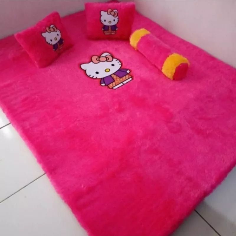 KASUR SURPET BULU KARAKTER 2025 BONUS BANTAL 2+ GULING 1.