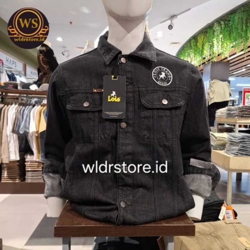 jaket jeans pria brand lois -black