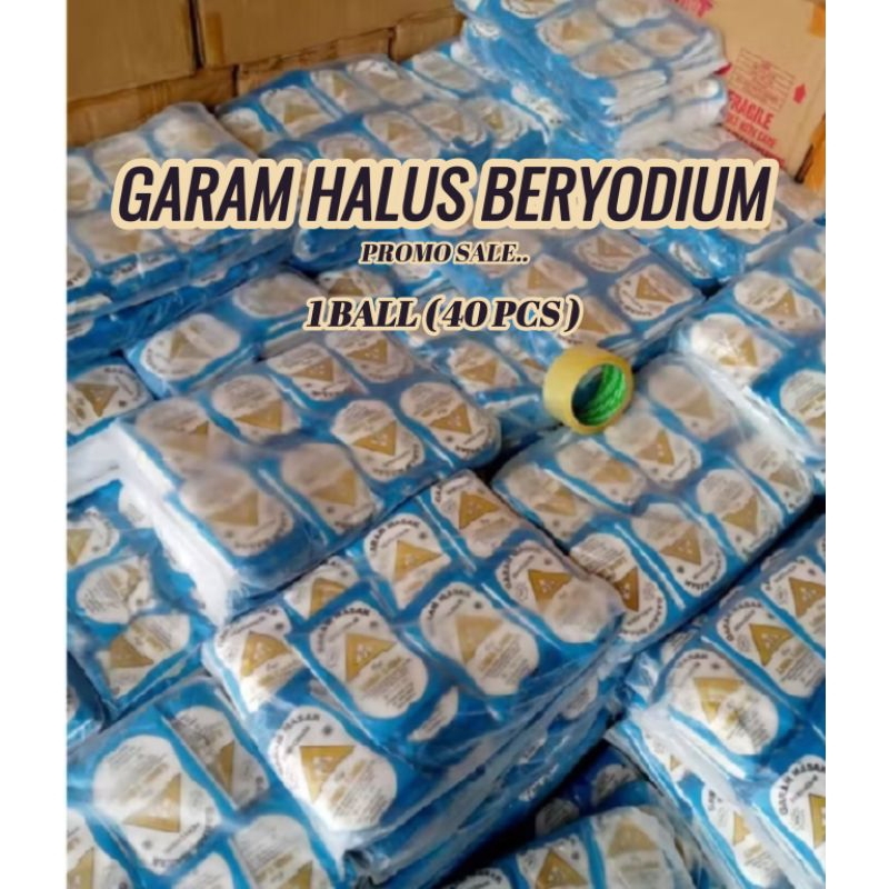 

Promo...!!! 1 BALL ( 40 PCS ) GARAM MASAK BERYODIUM CAP SEGITIGA MAS MURAH