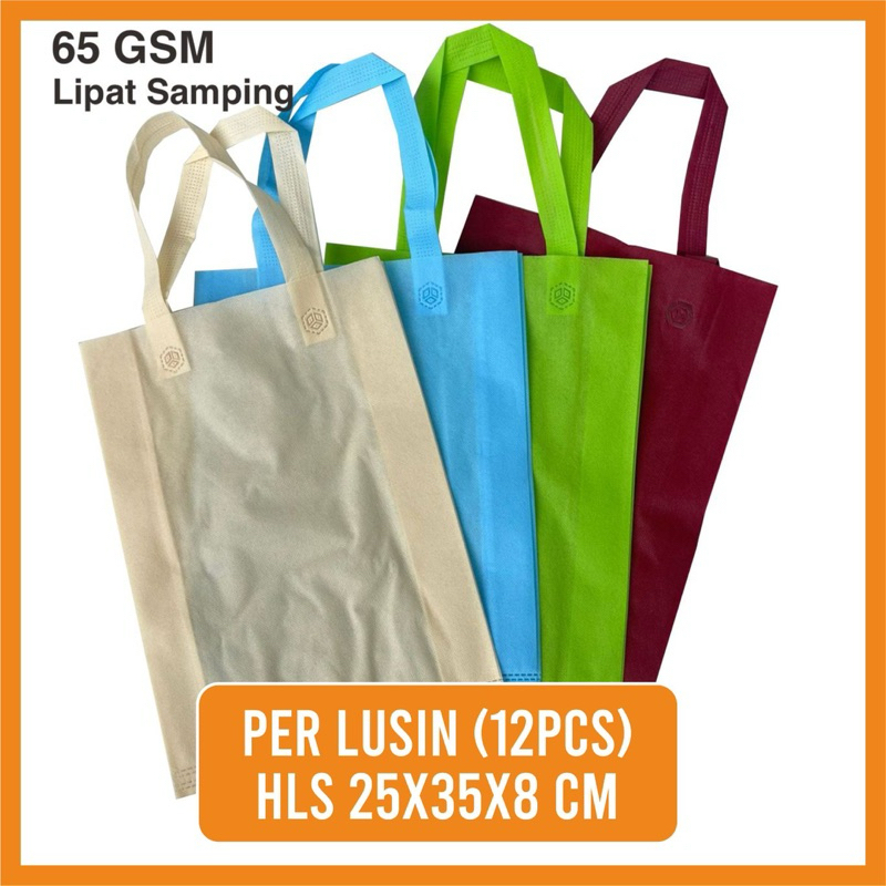 

HLS 25x35x8 Tas Spunbond 65gsm Per Lusin Goodiebag Spunbond