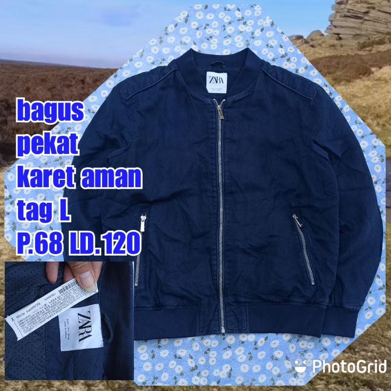 jaket work kerja casual bomber zara man