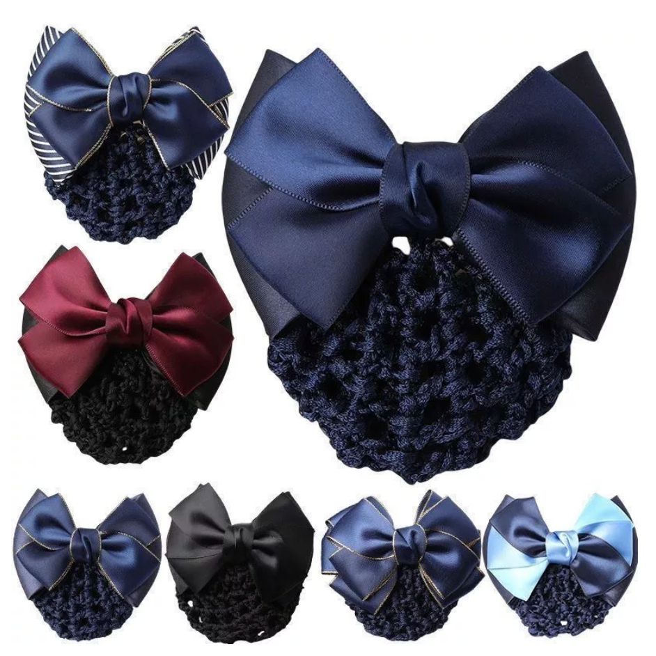 Jepit Rambut Hairnet Pita mesh Sanggul harnet hitam model korea aksesoris wanita karyawan Pramugari 